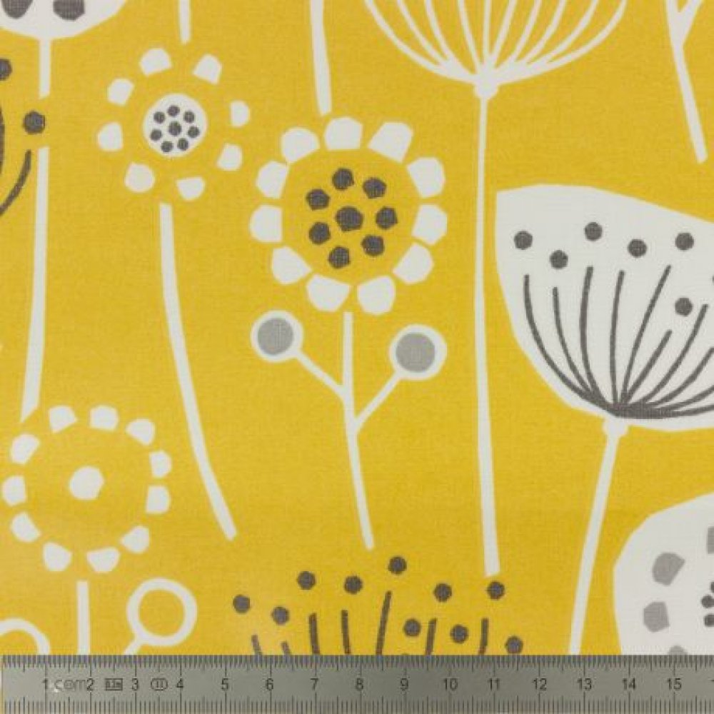 Housse selle vélo, imperméable en tissu jaune à motif fleurs--2227132559048