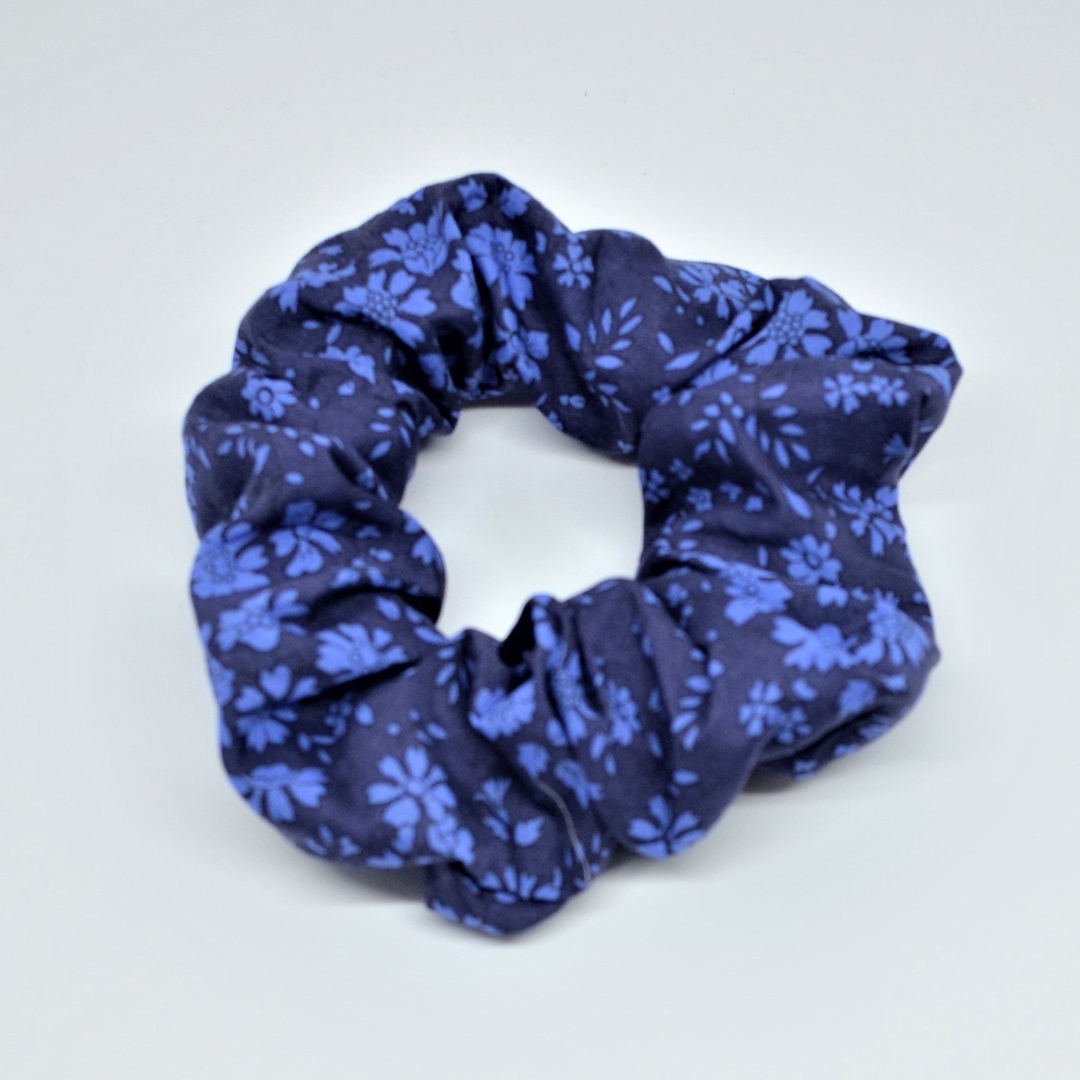 Chouchou cheveux scrunchie liberty Capel bleu nuit--9996013121102