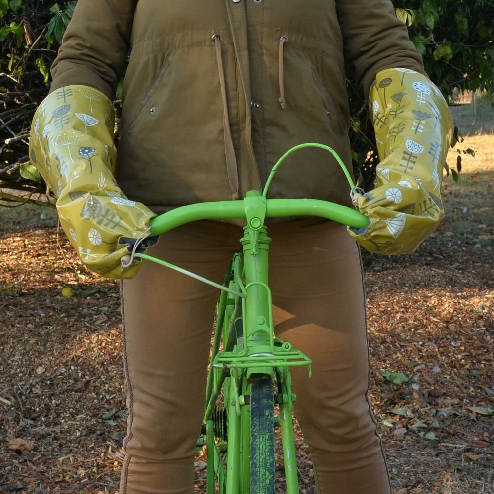 Protege mains guidon+ housse selle vélo impermeable motif